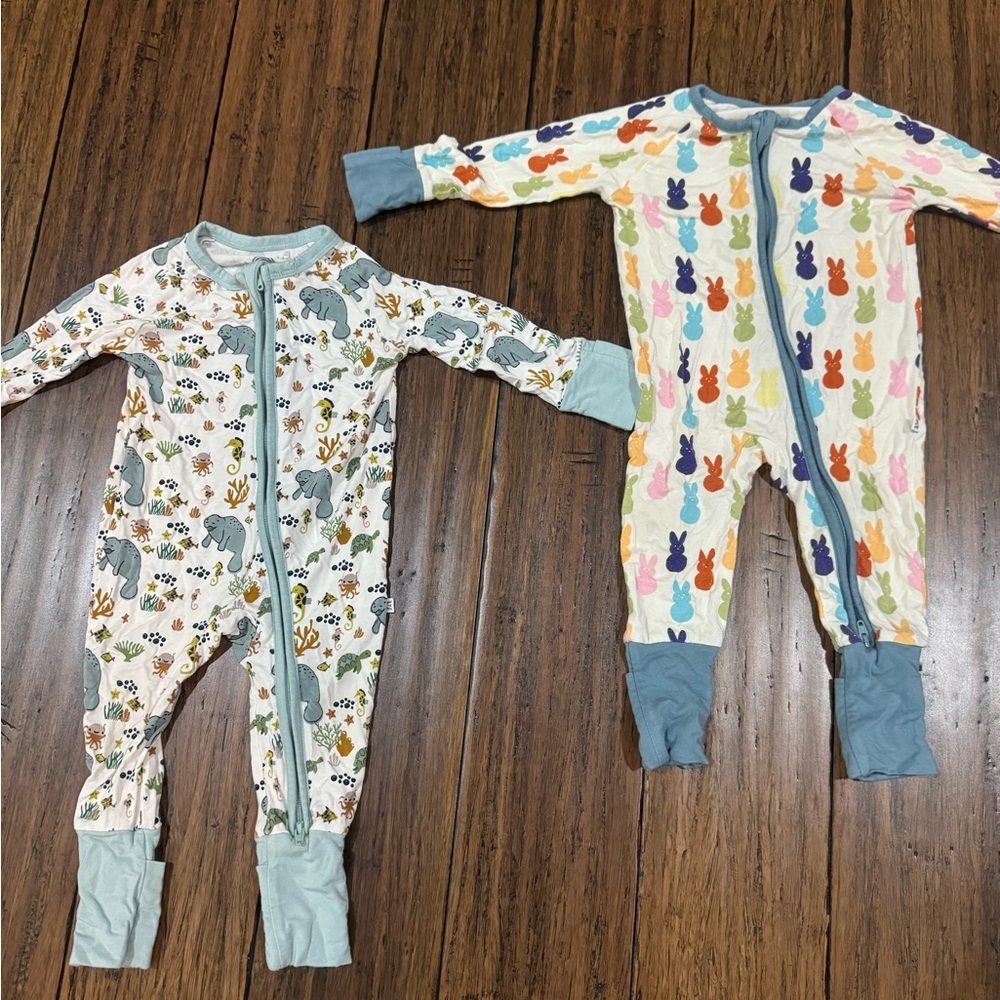 Adorable Kids Bamboo Footie One Pieces with Animal Prints